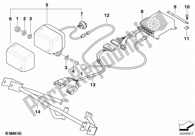 Toutes les pièces pour le Lampe De Signalisation / Unité De Commande Flash du BMW R 1100 RT 259 T 1995 - 2001