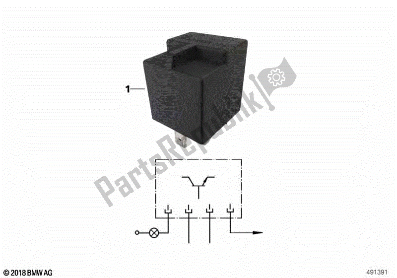 All parts for the Fuel Level Indicator Relay of the BMW R 1100 RT 259 T 1995 - 2001