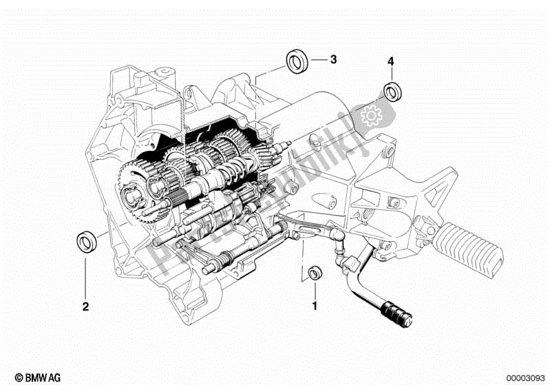 Todas as partes de Selo De óleo Da Caixa De Engrenagens do BMW R 1100 RT 259 T 1995 - 2001