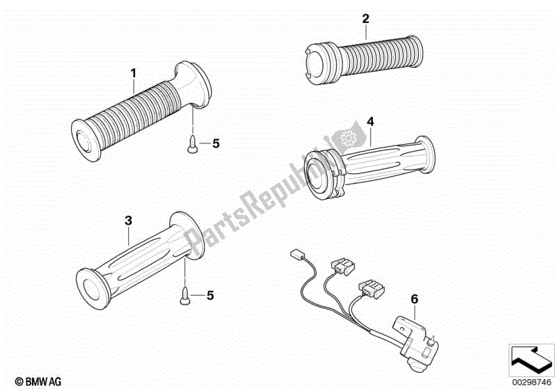 All parts for the Handlebar Grip, Heated of the BMW R 1100 RT 259 T 1995 - 2001