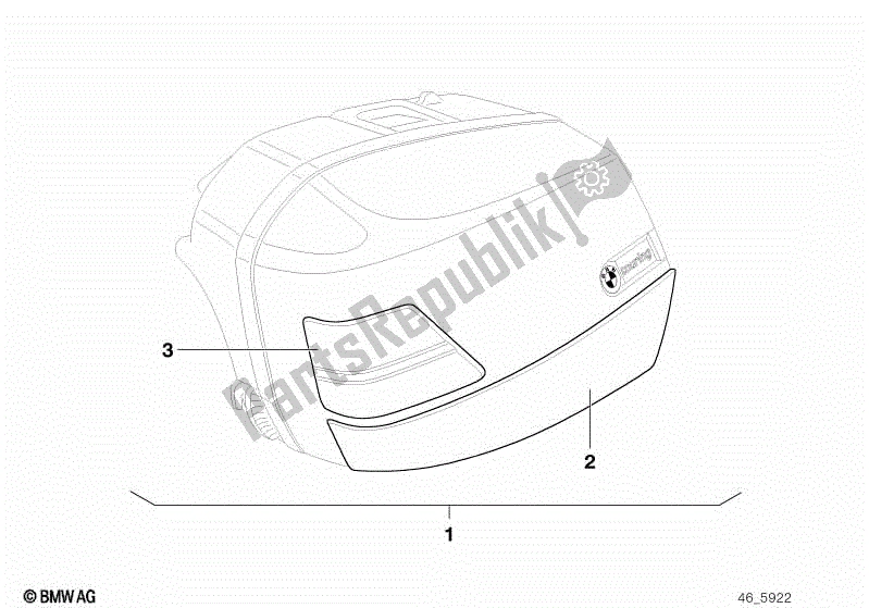 Wszystkie części do Monta? Panelu Wahacza Listwy BMW R 1100 RT 259 T 1995 - 2001