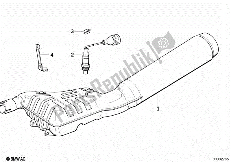 All parts for the Muffler of the BMW R 1100 RT 259 T 1995 - 2001