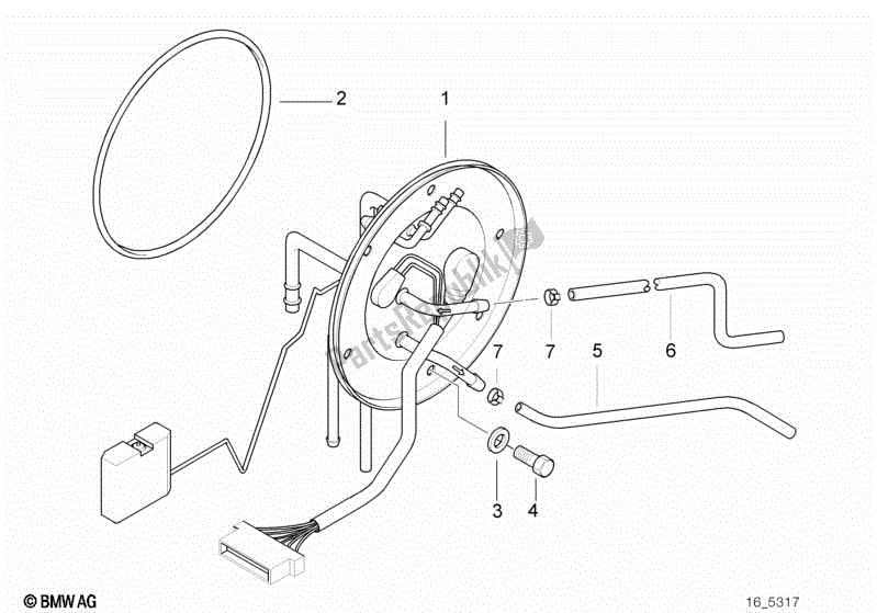 Alle onderdelen voor de Benzinemeter van de BMW R 1100 RT 259 T 1995 - 2001