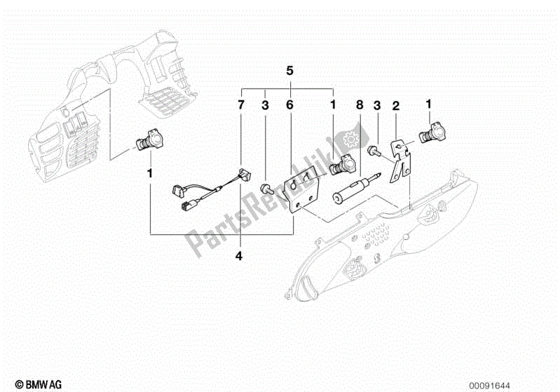 Tutte le parti per il Presa Di Corrente del BMW R 1100 RT 259 T 1995 - 2001