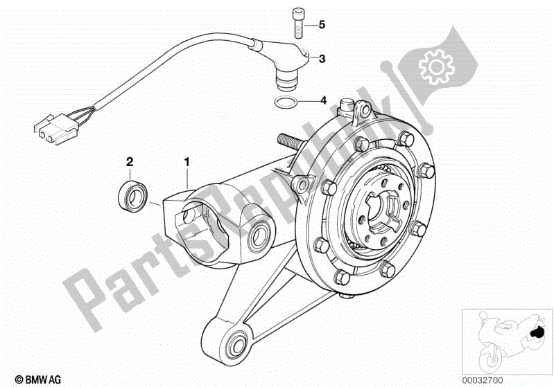 All parts for the Rear-axle-drive of the BMW R 1100 RT 259 T 1995 - 2001