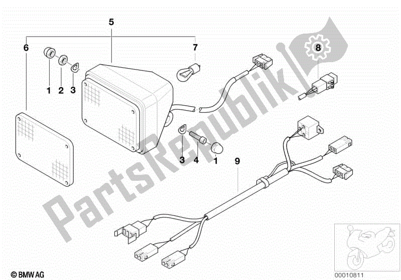 Alle onderdelen voor de Signaleringslicht van de BMW R 1100 RT 259 T 1995 - 2001