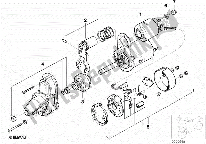 Todas as partes de Peças únicas De Partida do BMW R 1100 RT 259 T 1995 - 2001