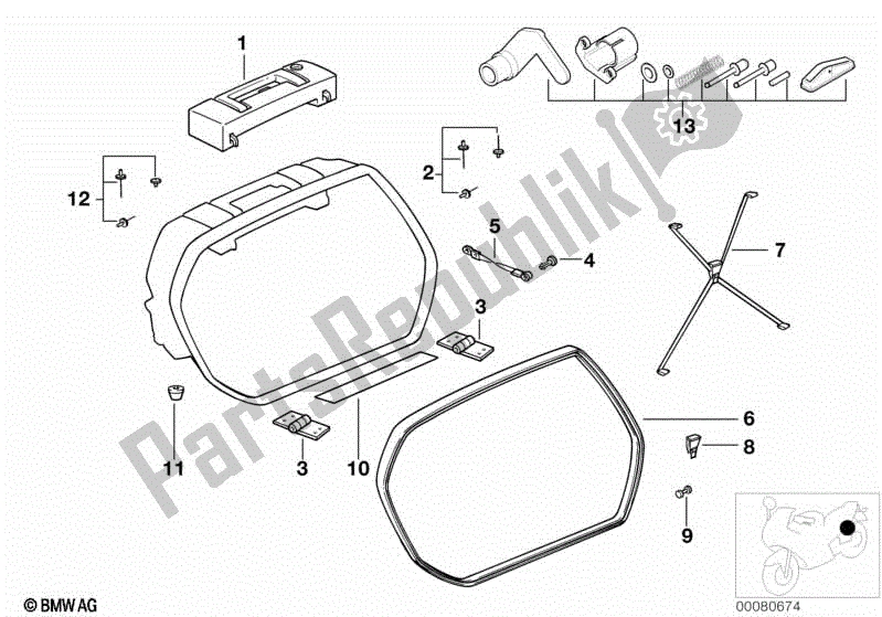 Tutte le parti per il Case Del Sistema / Singoli Componenti del BMW R 1100 RT 259 T 1995 - 2001