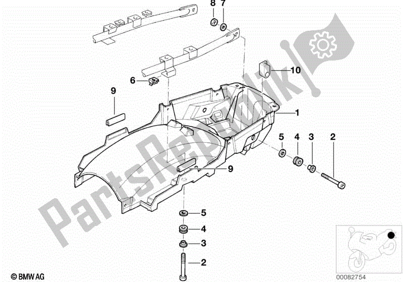 All parts for the Tail Part Lower of the BMW R 1100 RT 259 T 1995 - 2001