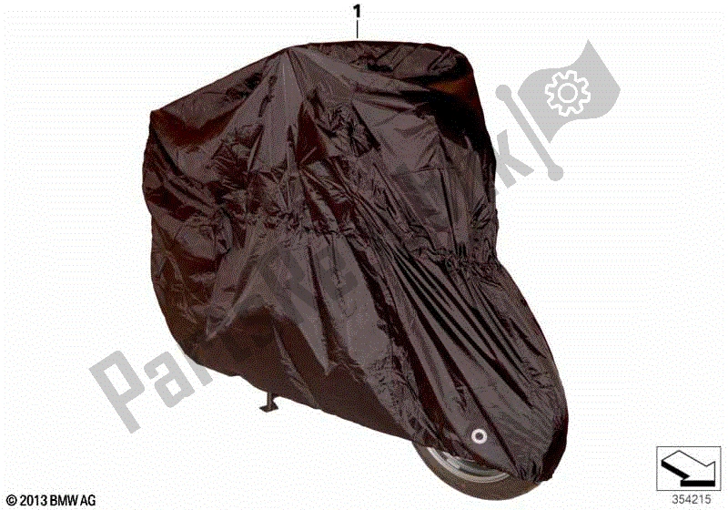 All parts for the Tarpaulin of the BMW R 1100 RT 259 T 1995 - 2001
