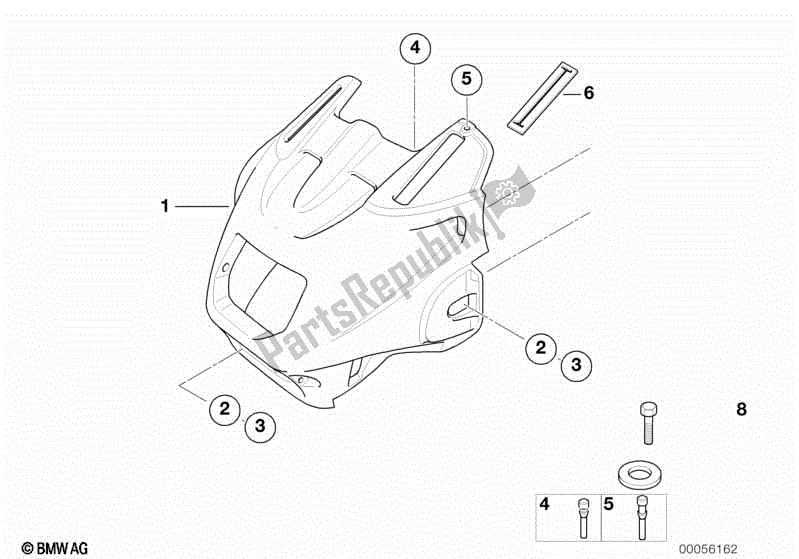 All parts for the Trim Panel Upper Part 