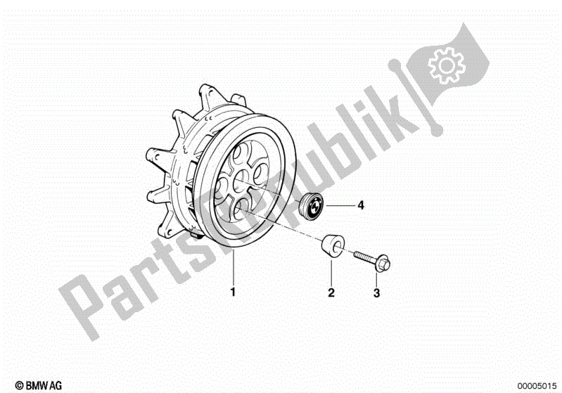 All parts for the Wheel Hub Rear of the BMW R 1100 RT 259 T 1995 - 2001