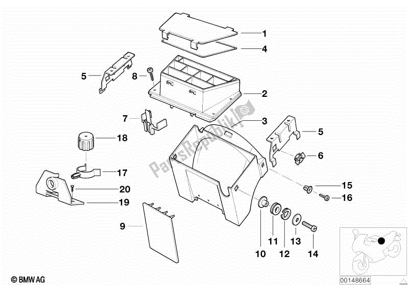 Tutte le parti per il Scatola Di Cablaggio / Scatola Fusibili / Parti Di Montaggio del BMW R 1100 RT 259 T 1995 - 2001