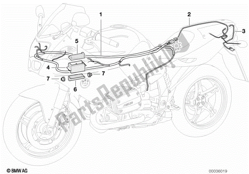 Todas las partes para Arnés De Cable de BMW R 1100S 259 S 1998 - 2004