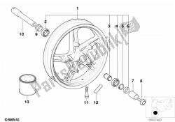 roda dianteira fundida com / sem abs integrado