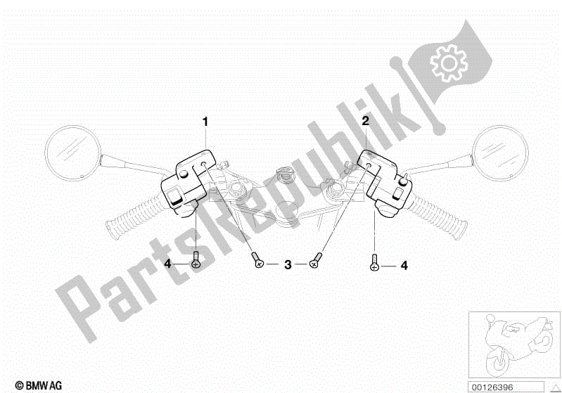 Todas las partes para Peine. Interruptor Manillar / Eu-contin. Ligero de BMW R 1100S 259 S 1998 - 2004