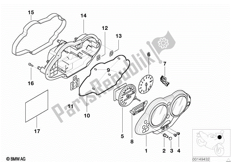 Todas las partes para Instrumentos Combinados-componentes Individuales de BMW R 1100S 259 S 1998 - 2004