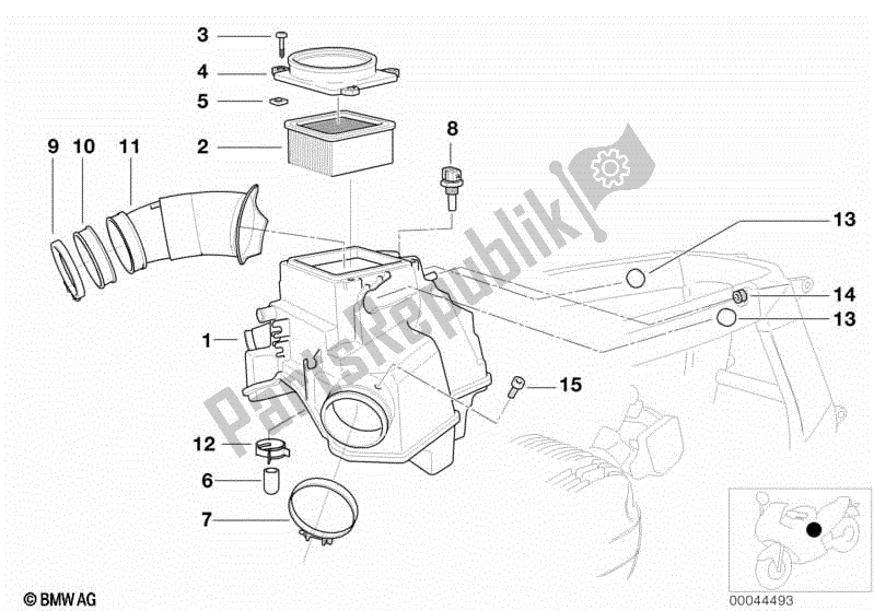 Todas las partes para Silenciador De Admisión / Cartucho De Filtro Silenciador De Admisión / Cartucho De Filtro de BMW R 1100S 259 S 1998 - 2004