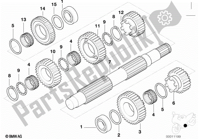 Todas las partes para Eje De Salida de BMW R 1100S 259 S 1998 - 2004