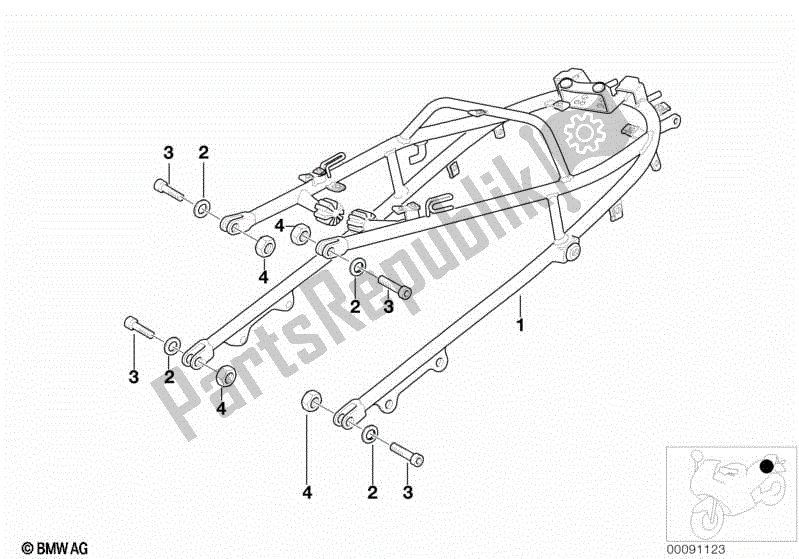 Todas las partes para Marco Trasero de BMW R 1100S 259 S 1998 - 2004