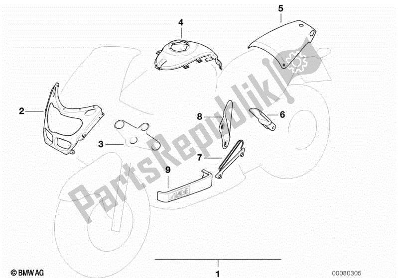 Todas las partes para Juego, Piezas De Fibra De Carbono de BMW R 1100S 259 S 1998 - 2004