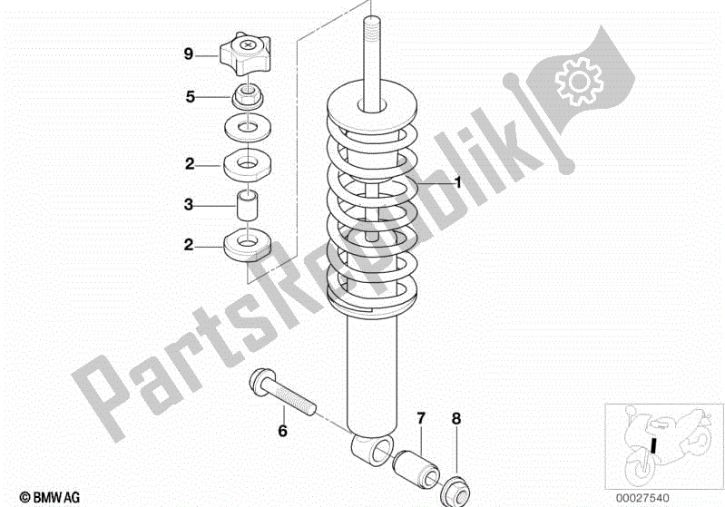 Todas las partes para Puntal De Resorte, Delantero de BMW R 1100S 259 S 1998 - 2004