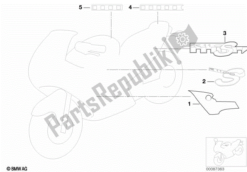 Todas las partes para Pegatina, Modelo Especial de BMW R 1100S 259 S 1998 - 2004