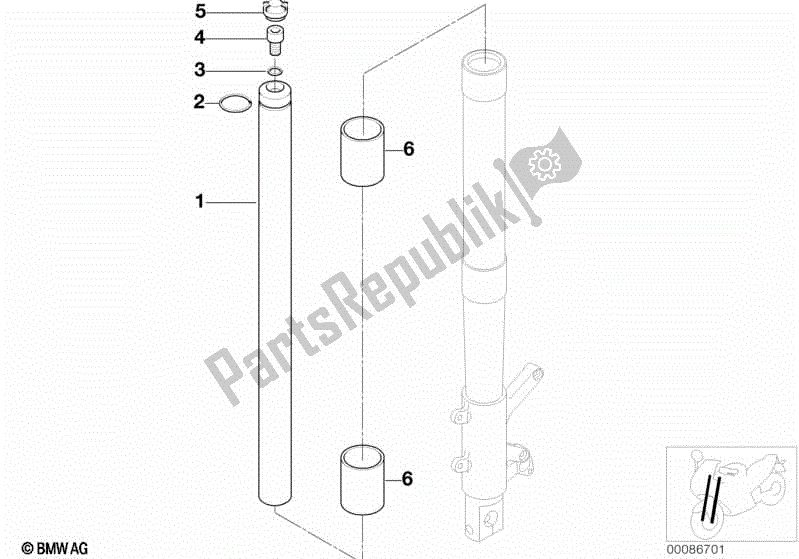 Todas las partes para Tubo De Horquilla Telescópico de BMW R 1100S 259 S 1998 - 2004