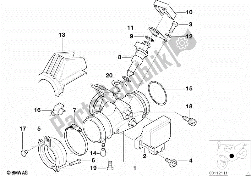 Tutte le parti per il Corpo Farfallato del BMW R 1100S 259 S 1998 - 2004