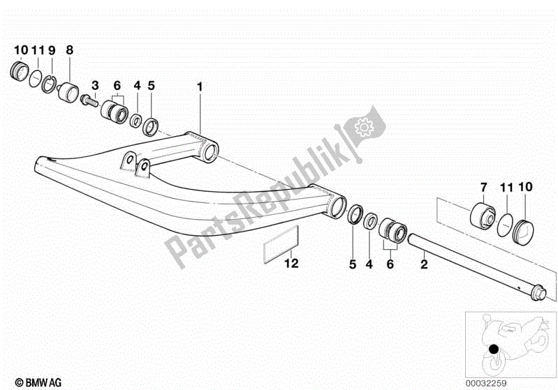 Todas las partes para Brazo De Remolque de BMW R 1100S 259 S 1998 - 2004