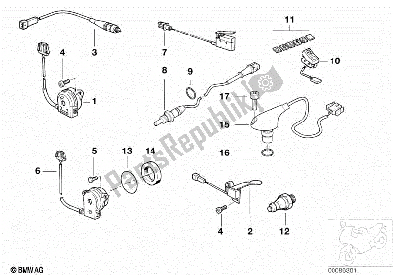 Todas las partes para Varios Interruptores de BMW R 1100S 259 S 1998 - 2004