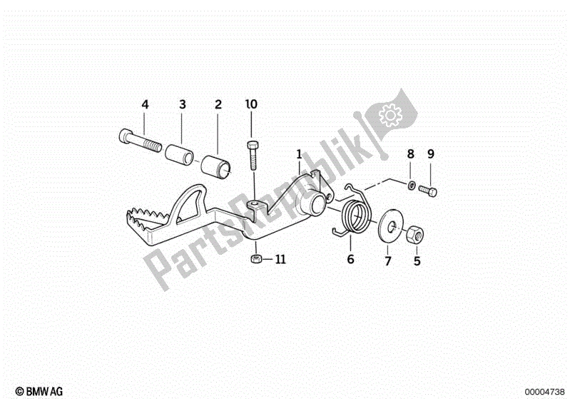 Todas las partes para Pedal De Freno de BMW R 1150 GS  21 1999 - 2004