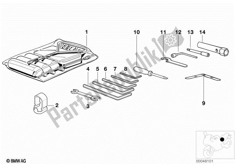 Alle onderdelen voor de Auto Gereedschap van de BMW R 1150 GS  21 1999 - 2004