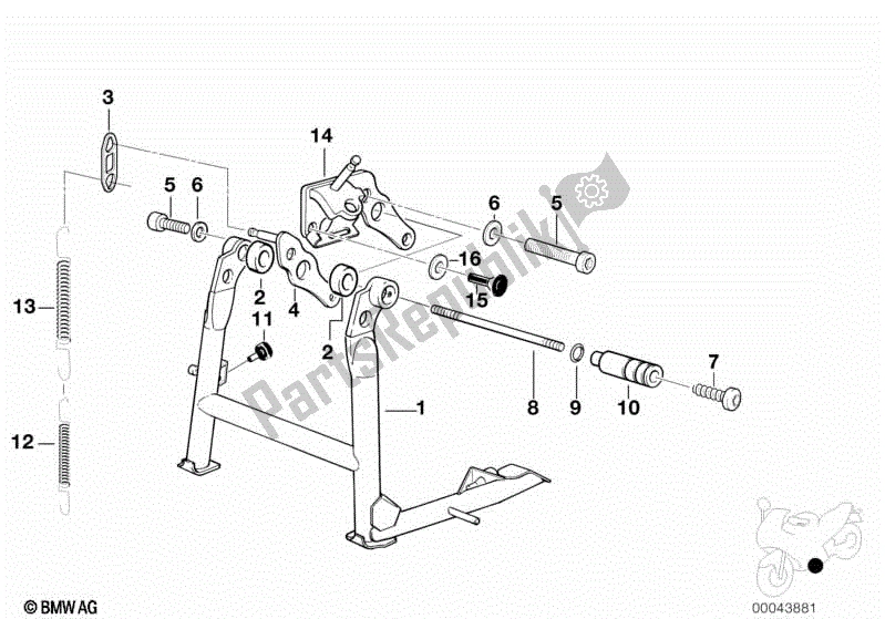 Todas las partes para Soporte Central de BMW R 1150 GS  21 1999 - 2004