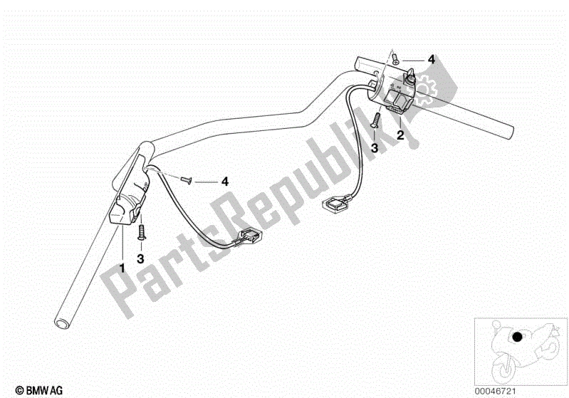 Todas las partes para Interruptor Combinado En El Manillar de BMW R 1150 GS  21 1999 - 2004