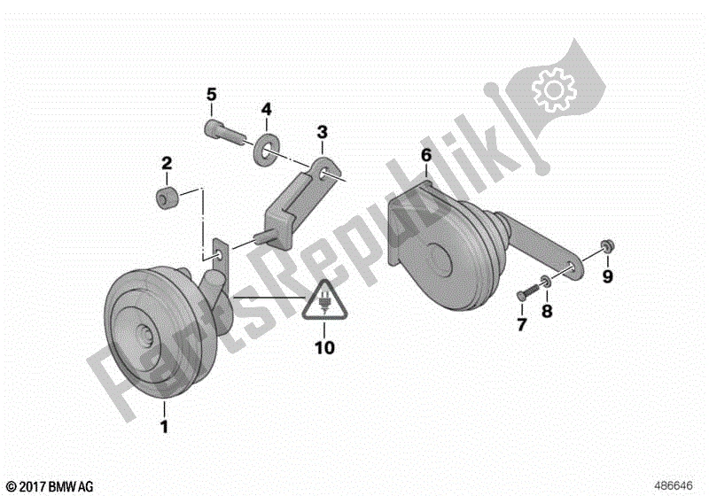 Todas las partes para Fanfarria / Cuerno de BMW R 1150 GS  21 1999 - 2004