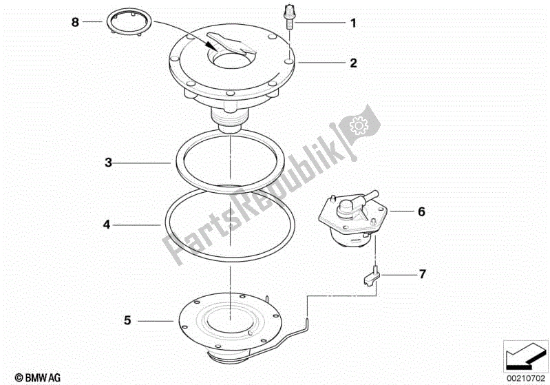 Todas las partes para Tapa de BMW R 1150 GS  21 1999 - 2004