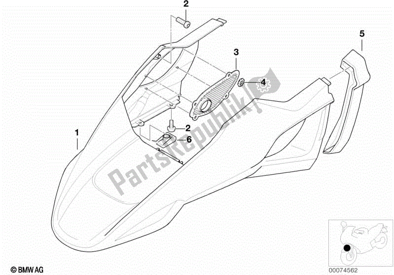 Todas las partes para Guardabarros De La Rueda Delantera de BMW R 1150 GS  21 1999 - 2004