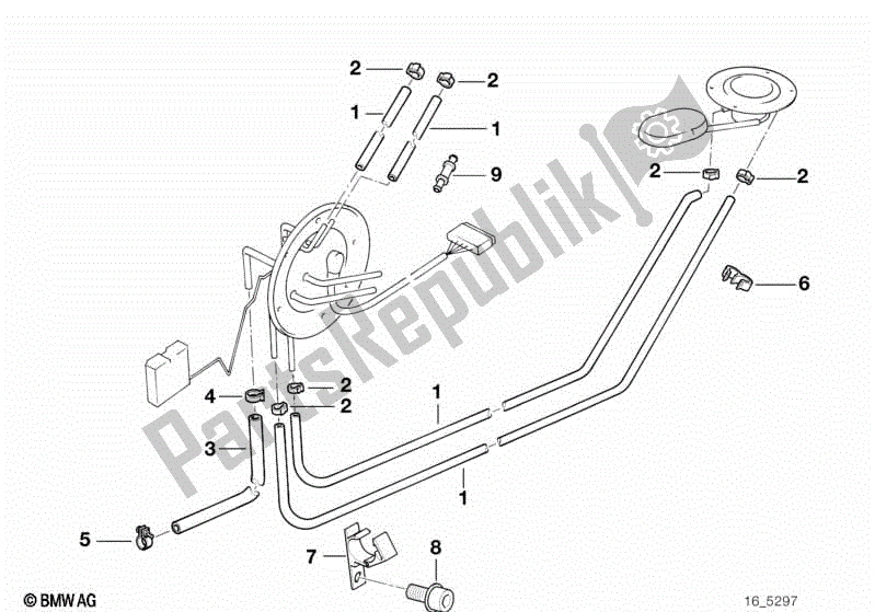 Todas las partes para Ventilación Del Tanque De Combustible / Piezas De Montaje de BMW R 1150 GS  21 1999 - 2004