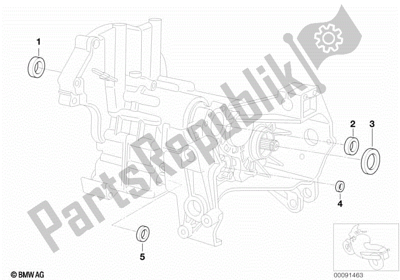 Todas las partes para Sello De Aceite De La Caja De Cambios de BMW R 1150 GS  21 1999 - 2004