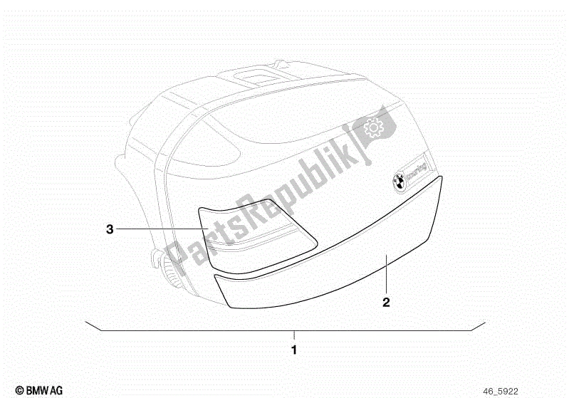 Todas las partes para Instalación De Panel Basculante De Moldura de BMW R 1150 GS  21 1999 - 2004