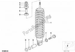 Mounting parts f front spring strut assy