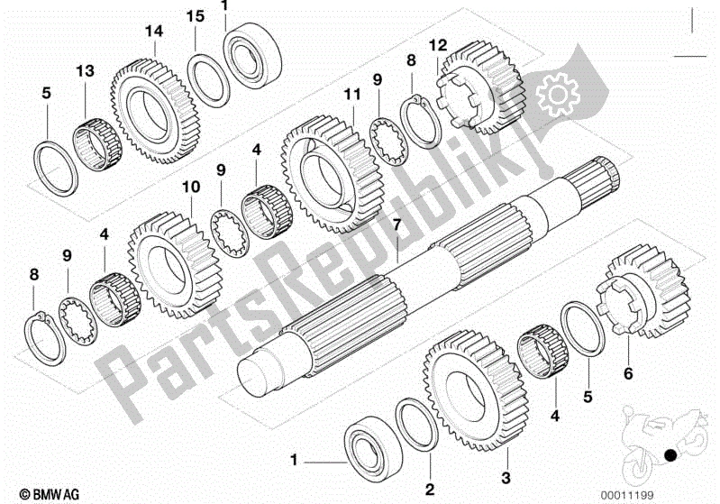 All parts for the Output Shaft of the BMW R 1150 GS  21 1999 - 2004