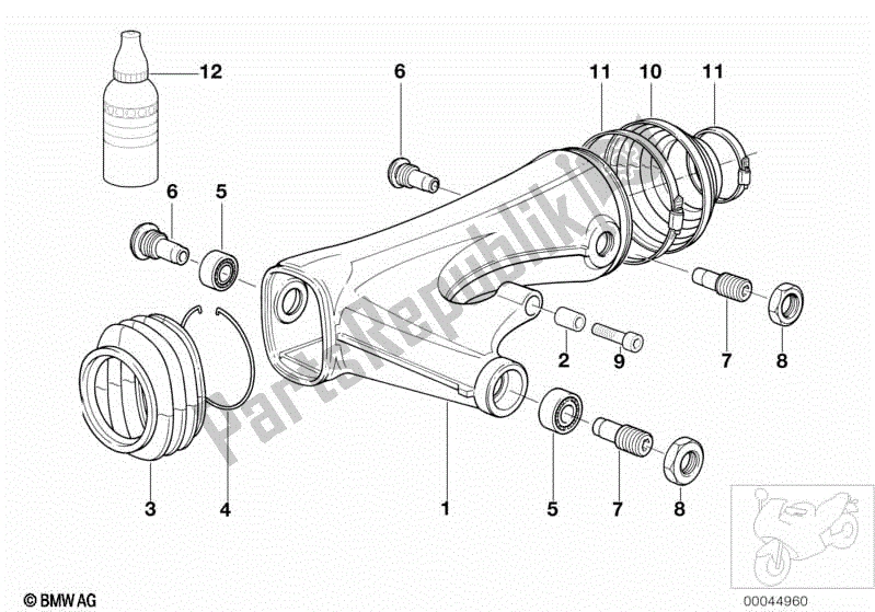 Todas las partes para Brazo Basculante De La Rueda Trasera de BMW R 1150 GS  21 1999 - 2004