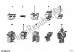 Retaining clips, line clips