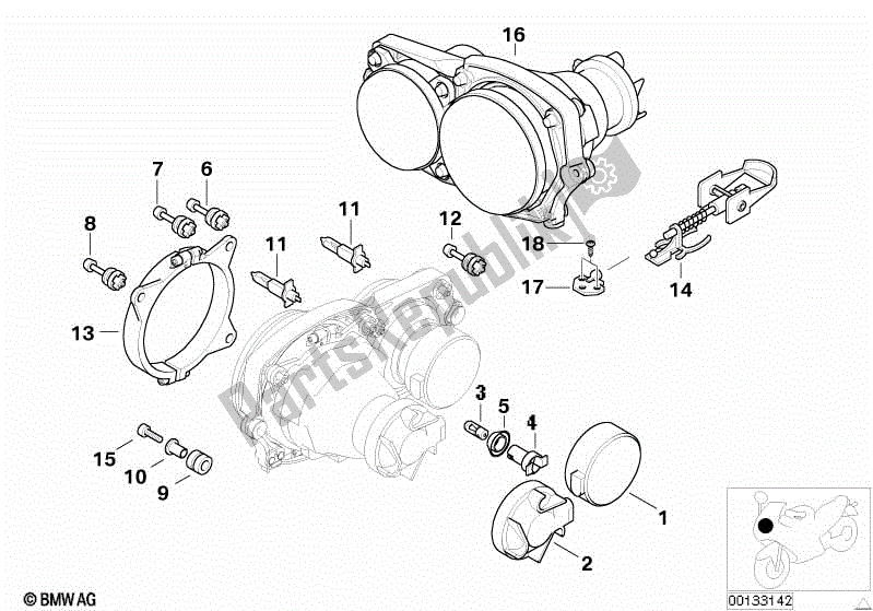 Todas las partes para Componentes Individuales Para Faro de BMW R 1150 GS  21 1999 - 2004