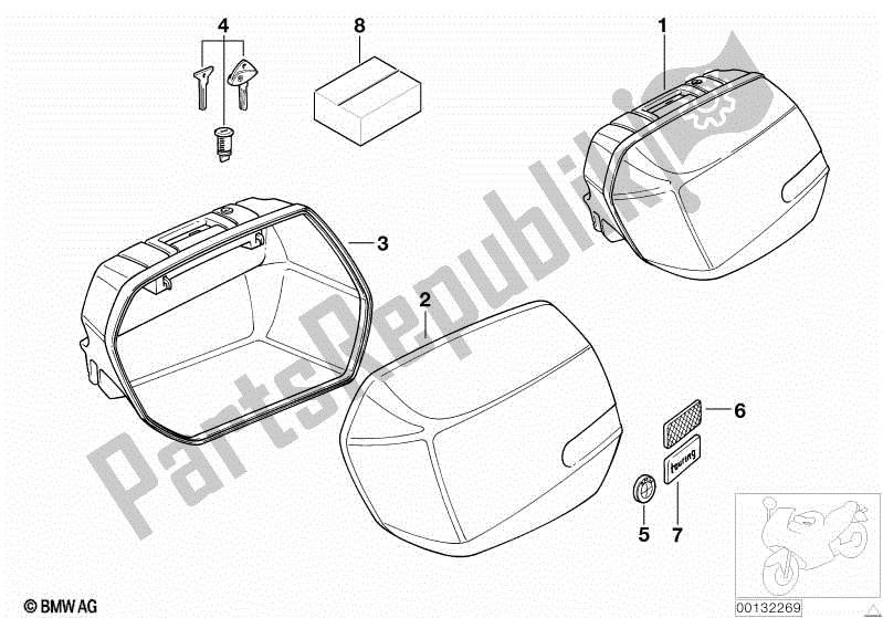 Todas las partes para Caso Del Sistema de BMW R 1150 GS  21 1999 - 2004