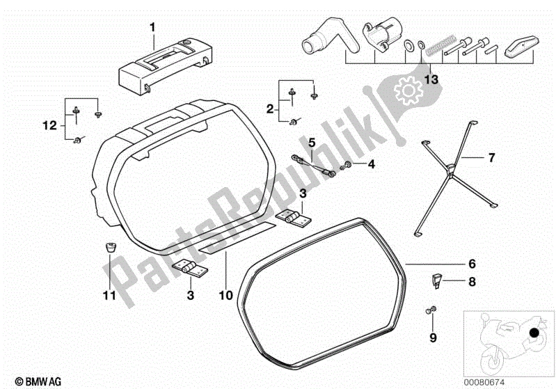 Todas las partes para Caja Del Sistema / Componentes Individuales de BMW R 1150 GS  21 1999 - 2004