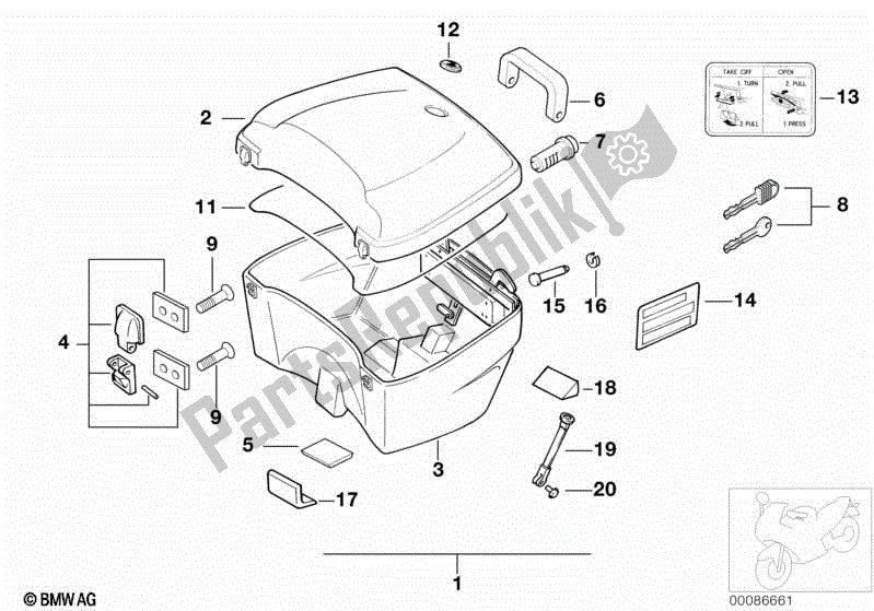 Todas las partes para Baúl 35l de BMW R 1150 GS  21 1999 - 2004