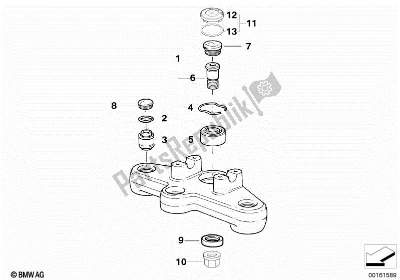 Todas las partes para Horquilla Cruzada Superior de BMW R 1150 GS  21 1999 - 2004